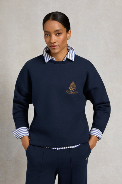 Relaxed Fit Crew Neck Sweat (Ink Navy)