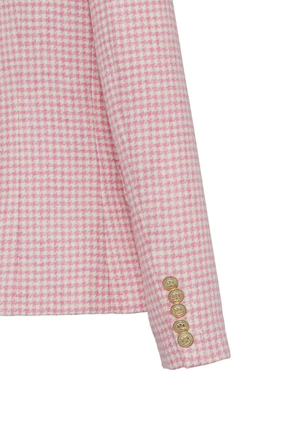 Knightsbridge Blazer (Light Pink Puppytooth)