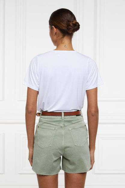 High Rise Denim Short (Sage)