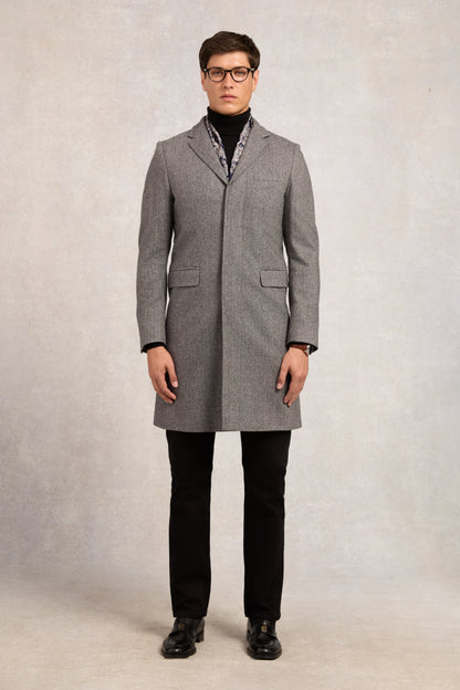 The Cheltenham Coat (Mono Herringbone)