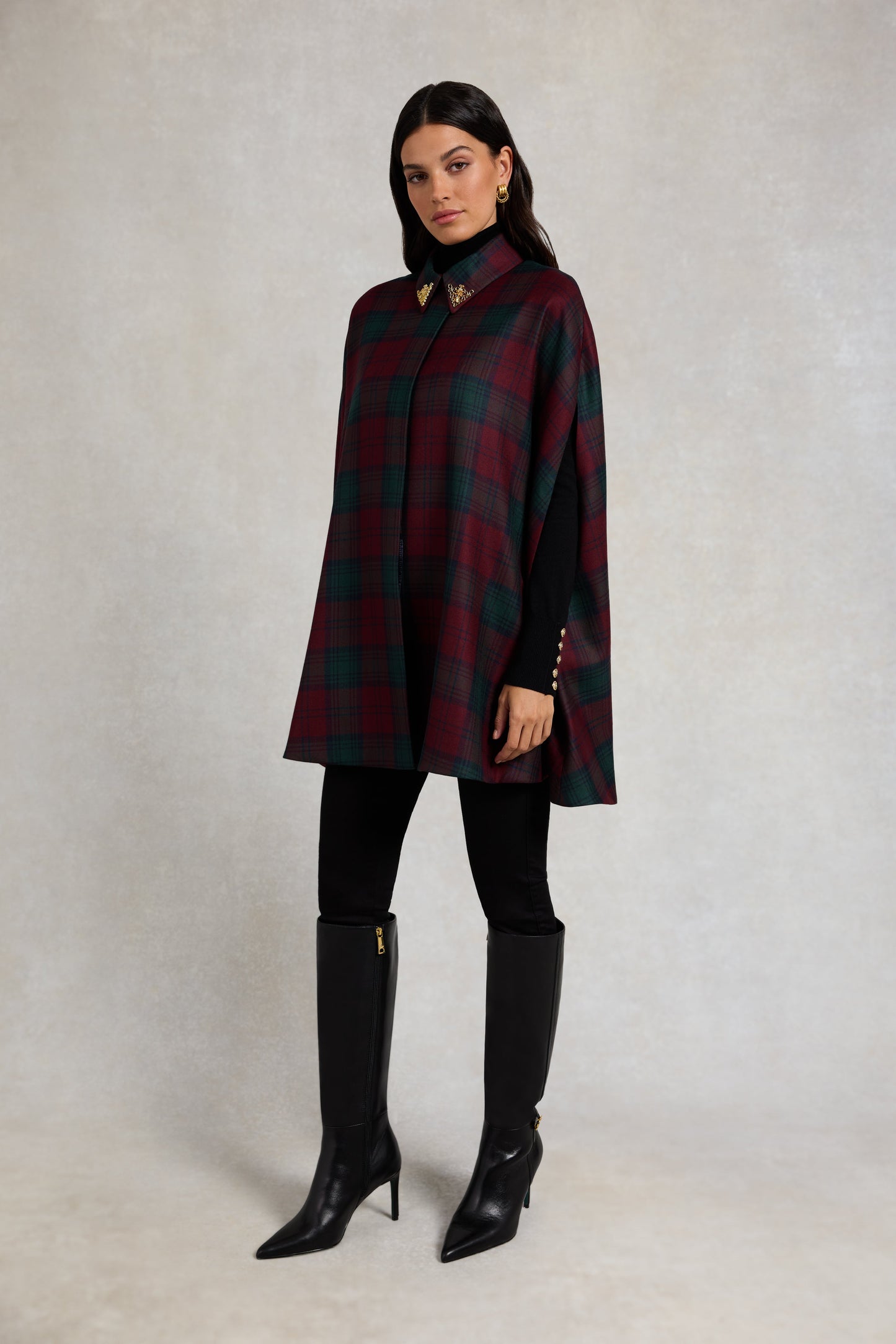 Knightsbridge Cape (Mulberry Tartan)