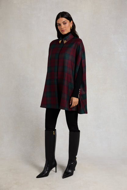Knightsbridge Cape (Mulberry Tartan)