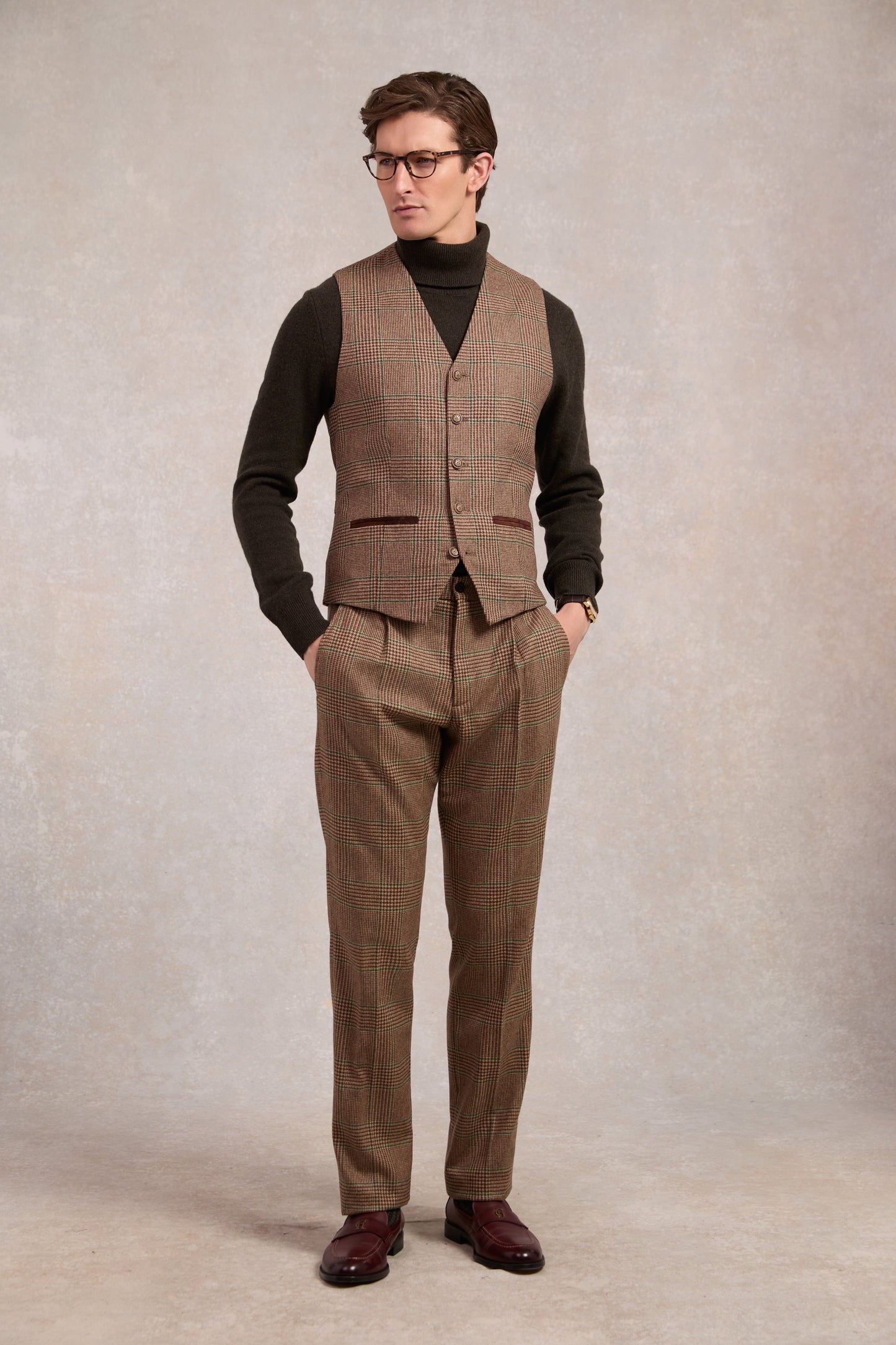 St James Waistcoat (Clarence Check Forest)