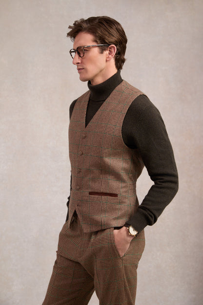 St James Waistcoat (Clarence Check Forest)