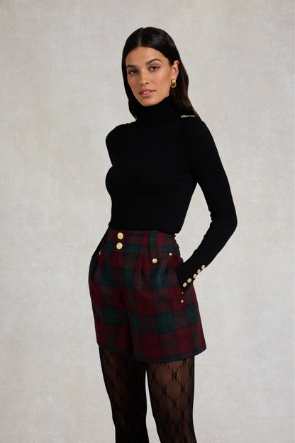 Luxe Tailored Short (Mulberry Tartan)
