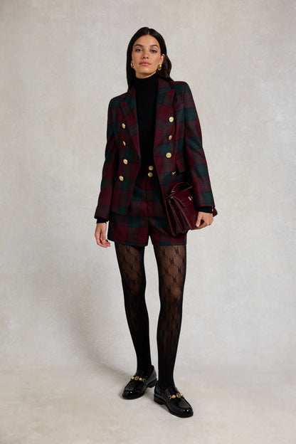 Luxe Tailored Short (Mulberry Tartan)