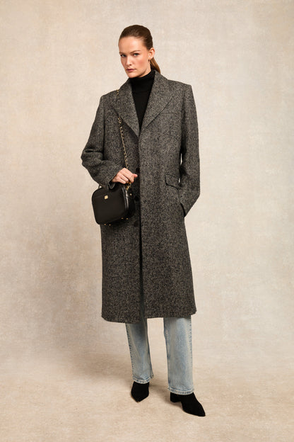 Regency Mid Heel Ankle Boot (Black Suede)