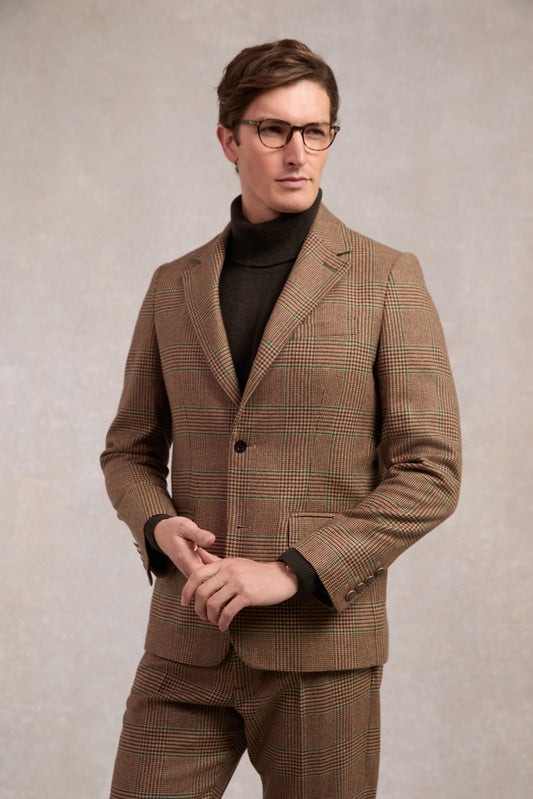 The Single Breasted Blazer (Clarence Check Forest)