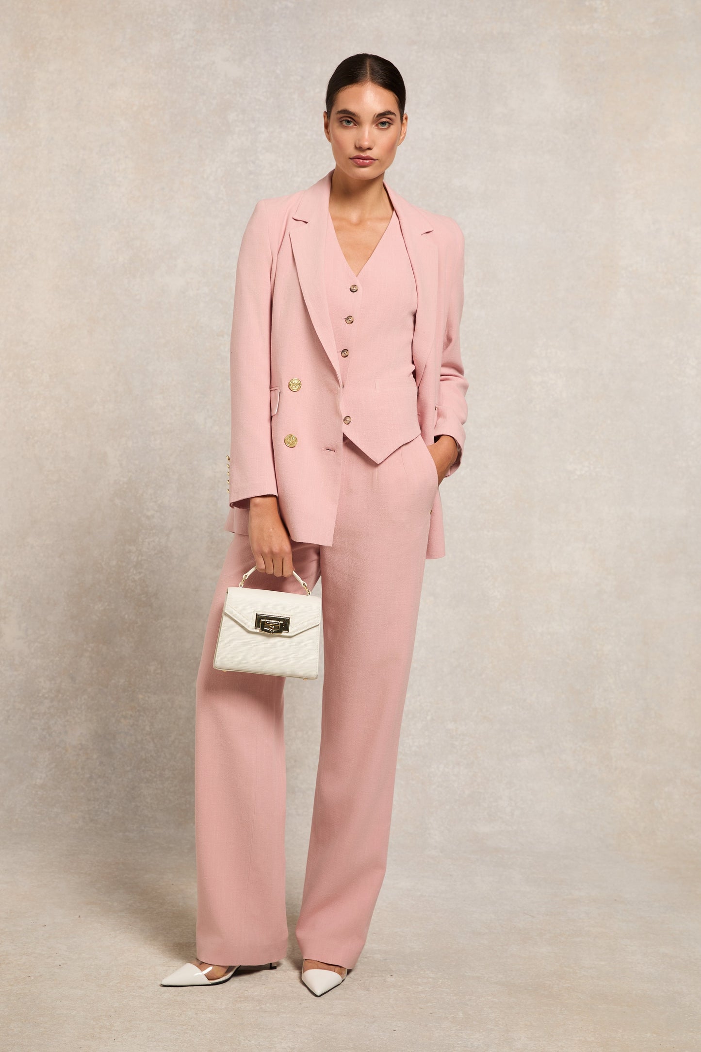 The Pink Linen Suit