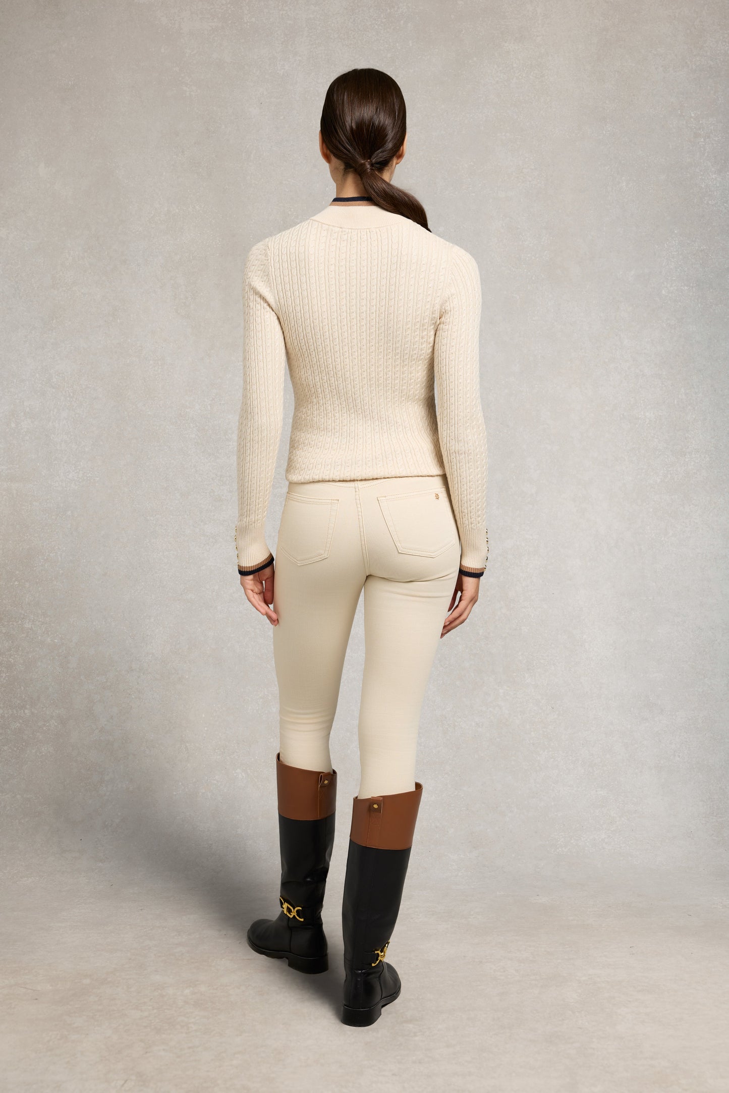 Zoe Quarter Zip Knit (Almond)