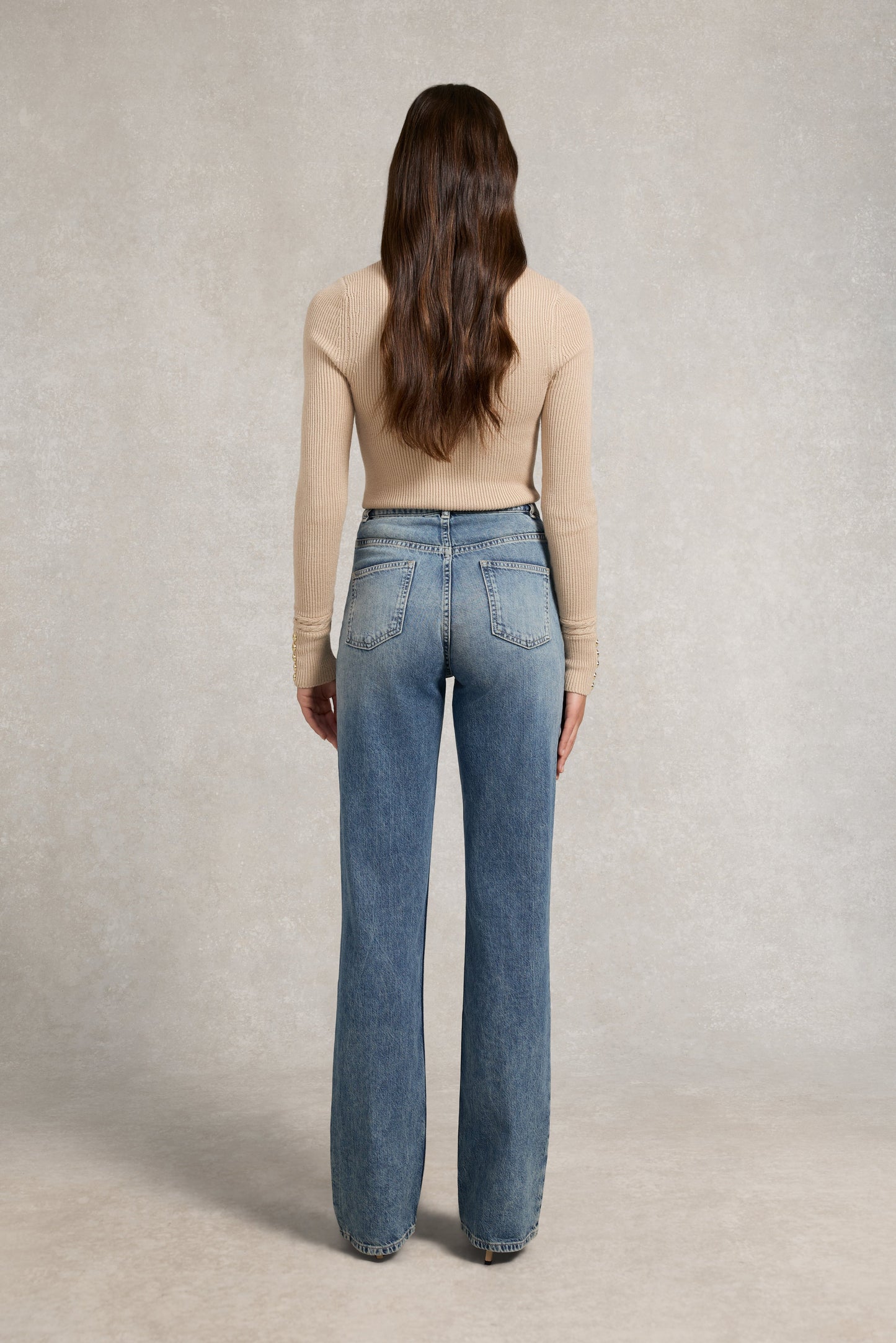 Jessica Straight Jean (Aged Indigo)