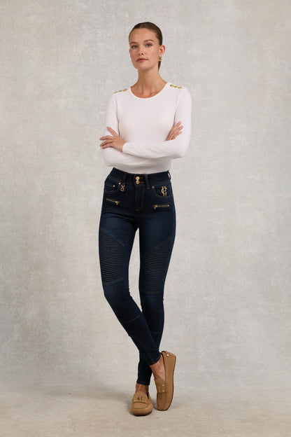 Biker Jean (Deep Indigo)