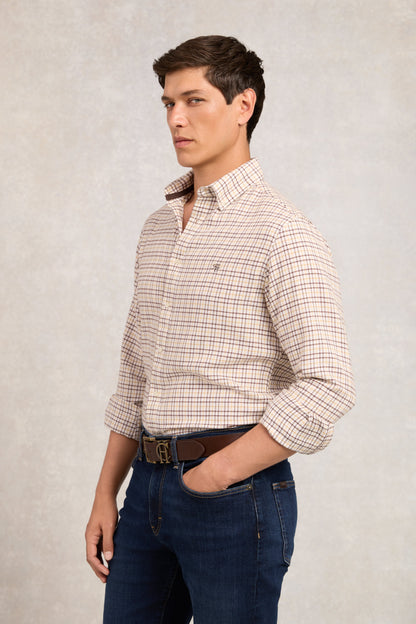 Classic Button Down Shirt (Cheltenham Camel Check)
