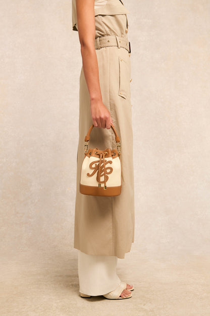 Amalfi Bucket Bag (Tan Canvas)