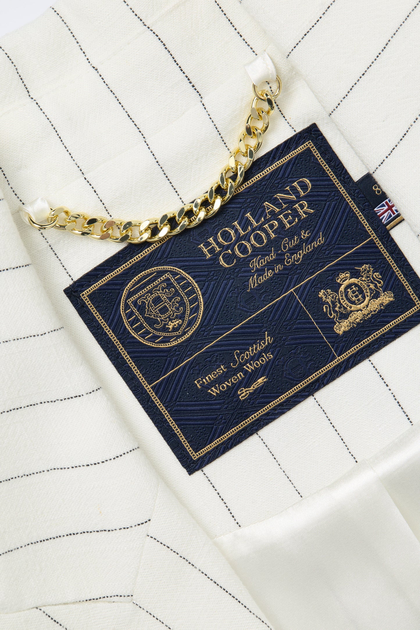 Knightsbridge Blazer (Oyster Linen Pinstripe)