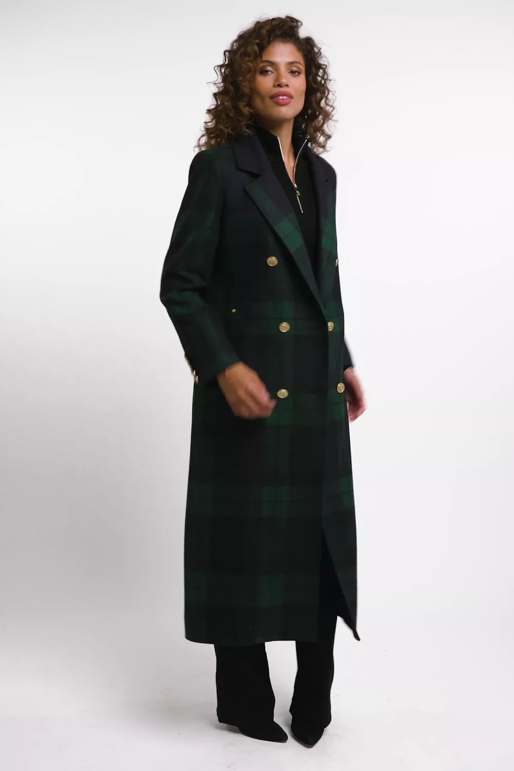 Ava Quarter Zip Knit (Black)