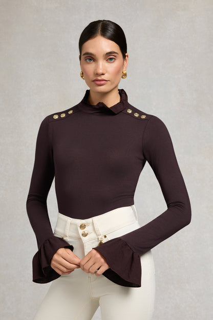 Lilibet Jersey Tee (Chocolate)