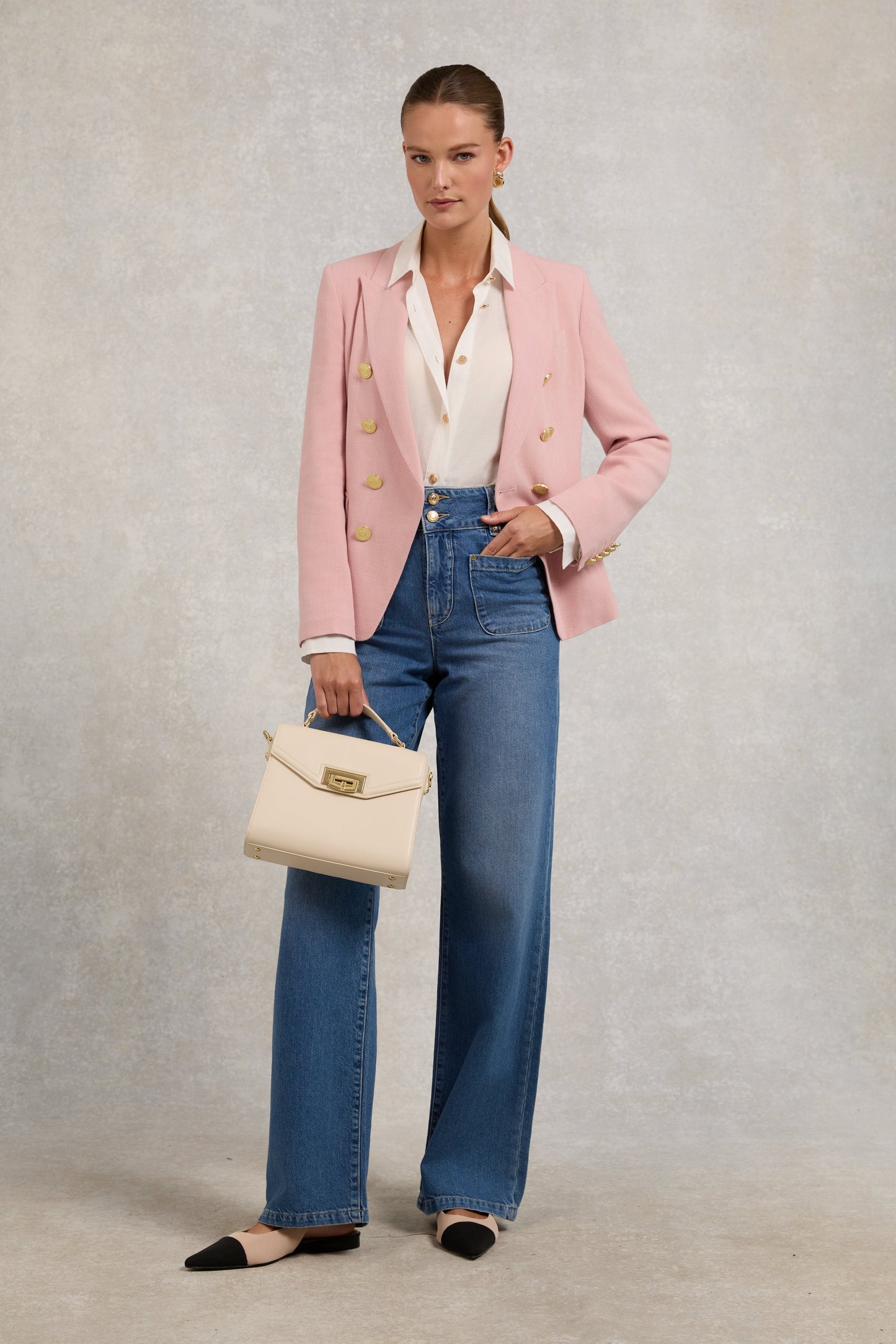 Knightsbridge Blazer (Pink Linen)