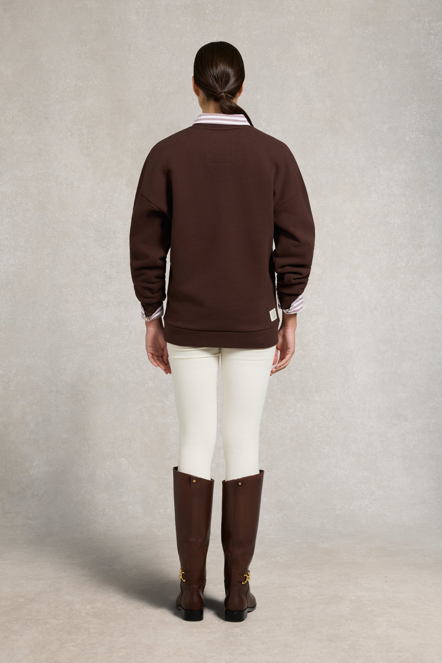 Relaxed Fit Crew Neck Sweat (Walnut)
