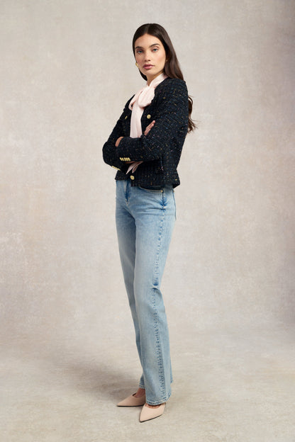 Chelsea Jacket (Black Rainbow Sparkle Tweed)