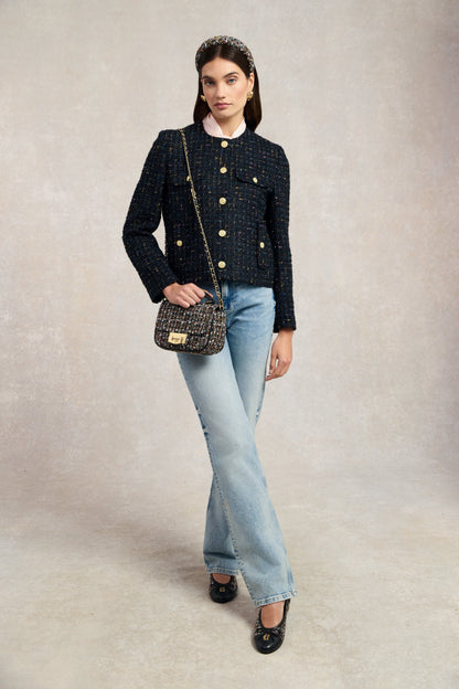 Chelsea Jacket (Black Rainbow Sparkle Tweed)