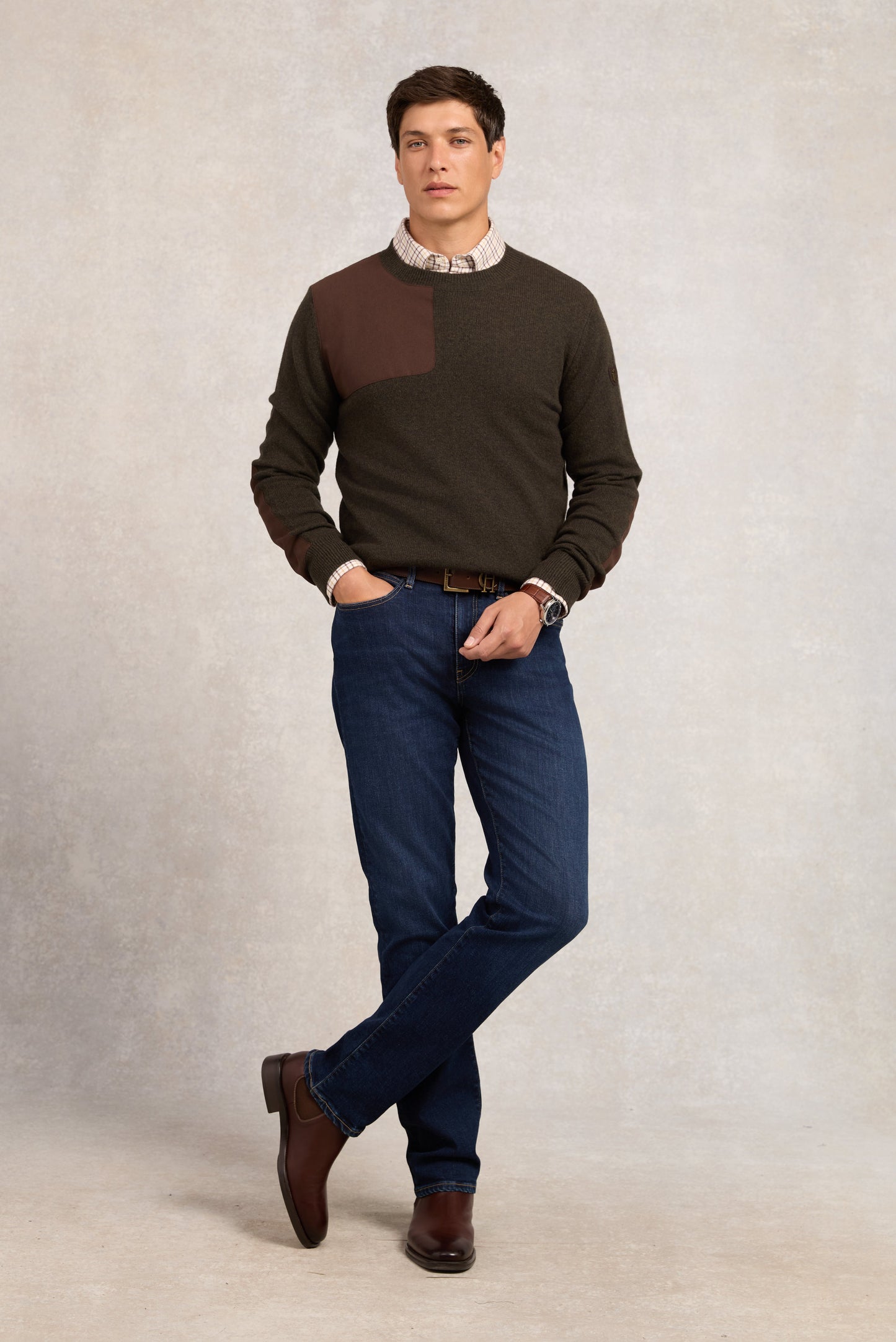 Country Crew Neck Knit (Moss)