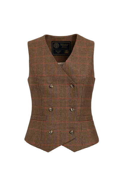 Kensington Waistcoat (Clarence Check Merlot)