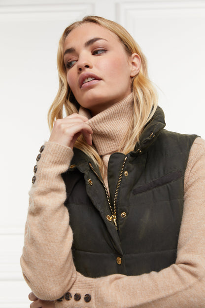 Aviator Padded Gilet (Dark Olive)