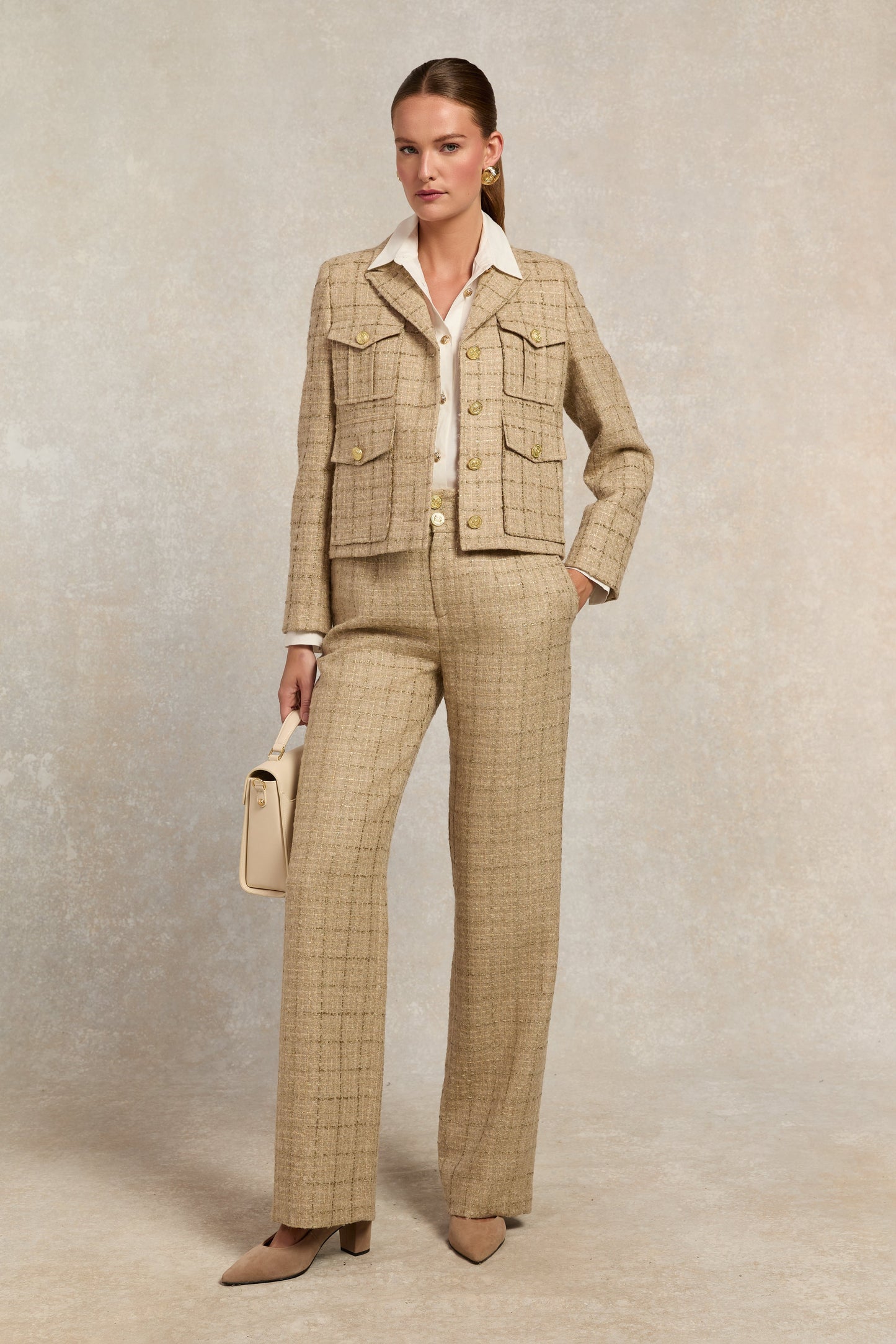 The Camel Sparkle Tweed Suit