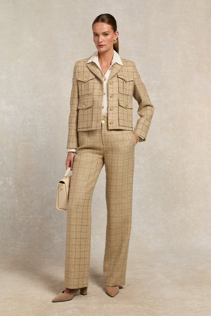 The Camel Sparkle Tweed Suit