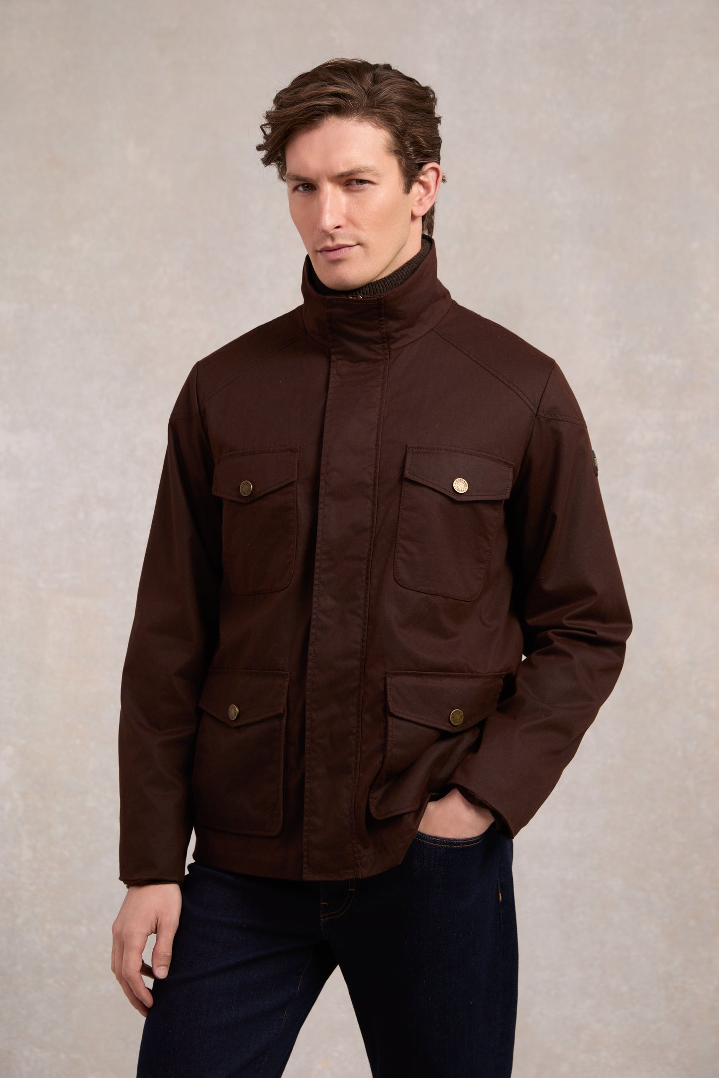 Four Pocket Wax Jacket (Chocolate)
