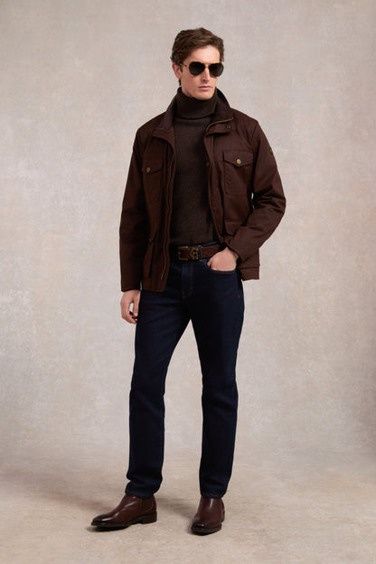 Four Pocket Wax Jacket (Chocolate)