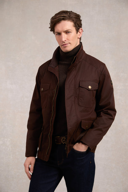 Four Pocket Wax Jacket (Chocolate)