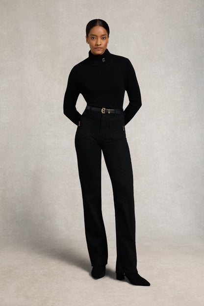 Jessica Straight Jean (Black)