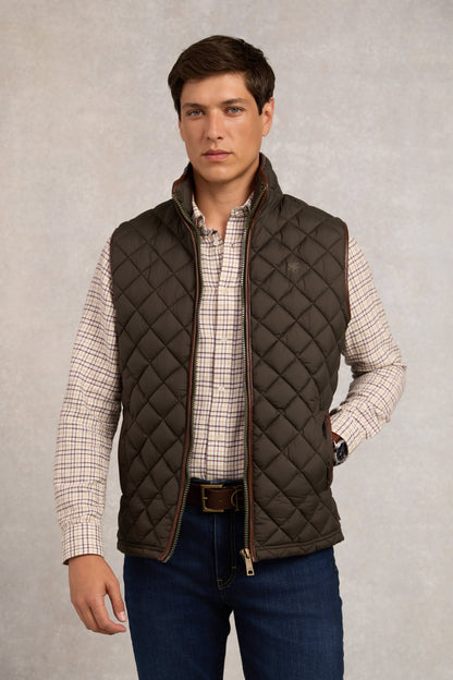 Men's Country Quilted Gilet (Khaki)