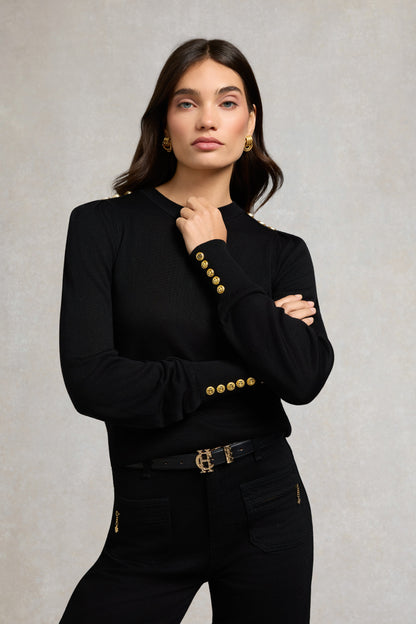 Kelsie Crew Neck Knit (Black)