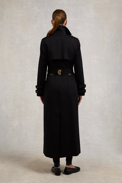Gatcombe Full Length Trench Coat (Black)