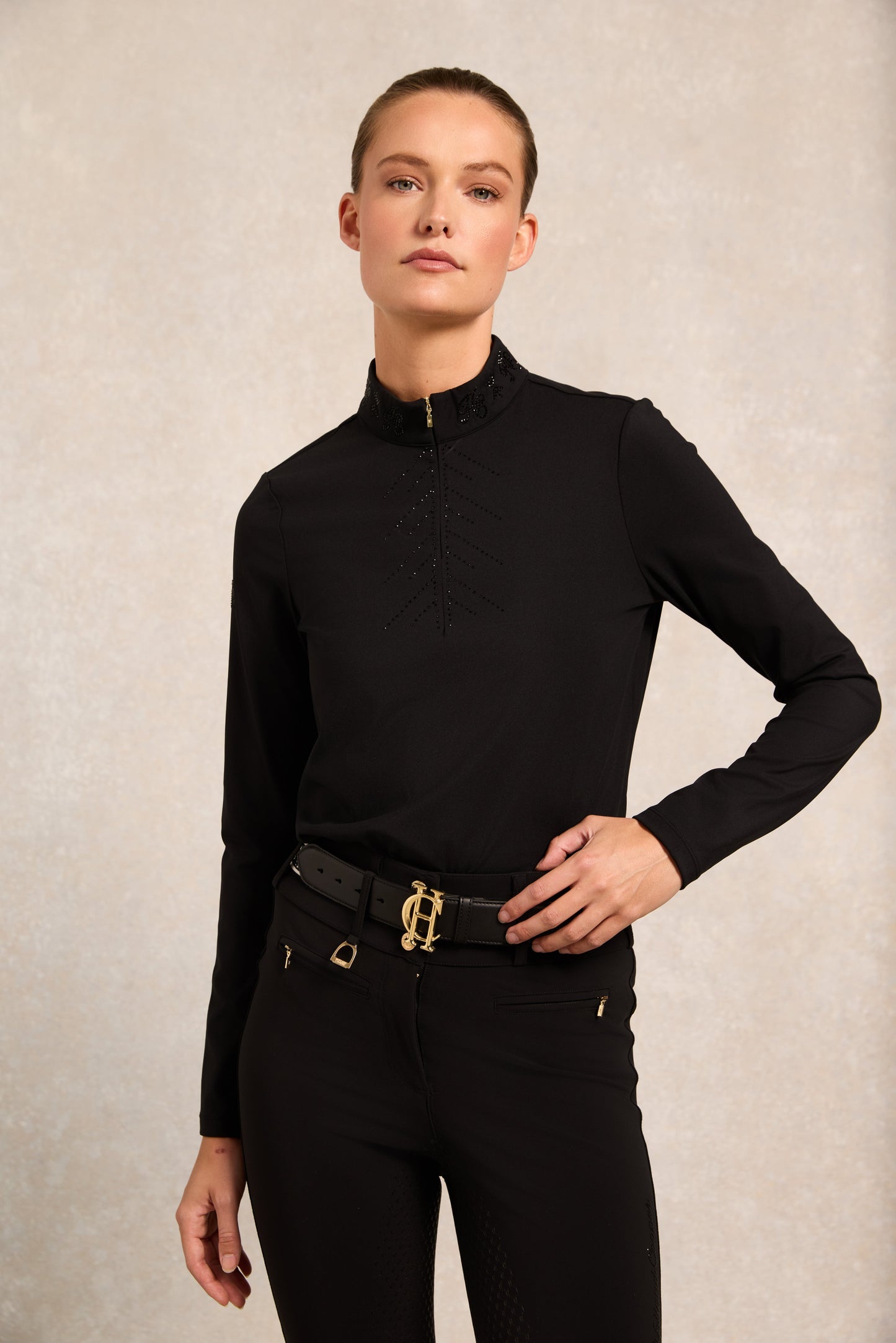 Crystal Long Sleeve Base Layer (Black)