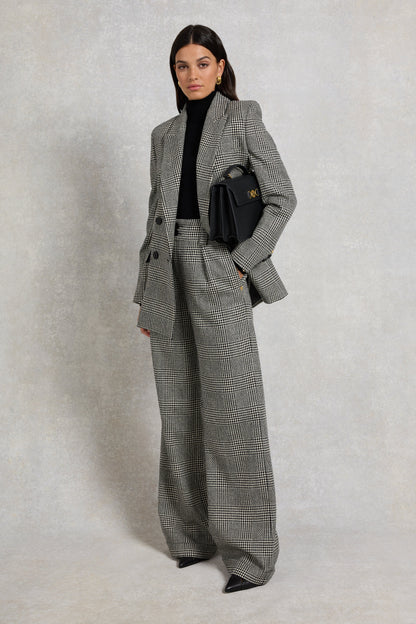 High Waisted Wide Leg Trouser (POW Mono)