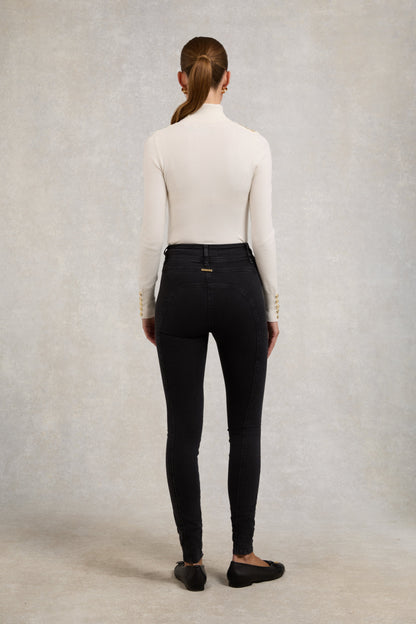 Biker Jean (Washed Black)