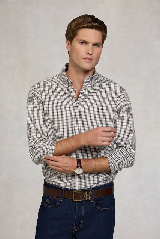 Men's Classic Woven Button Down Shirt (Cheltenham Check Green)