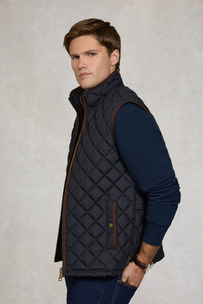 Men's Country Quilted Gilet (Ink Navy)