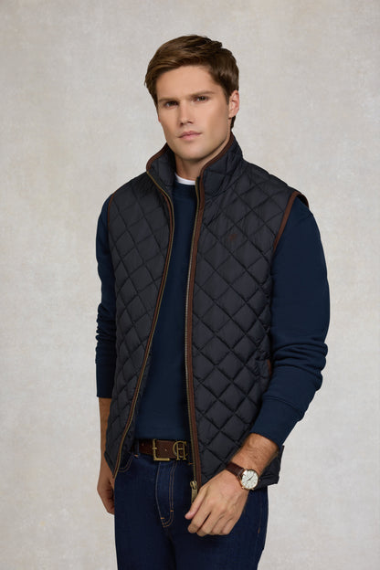 Men's Country Quilted Gilet (Ink Navy)
