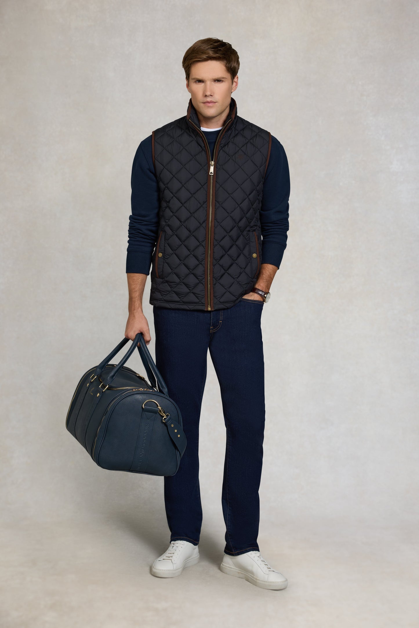 Men's Country Quilted Gilet (Ink Navy)