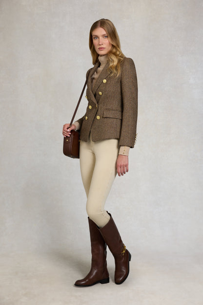 Knightsbridge Blazer (Large Scale Brown Herringbone)