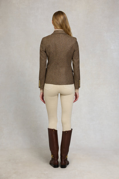 Knightsbridge Blazer (Large Scale Brown Herringbone)