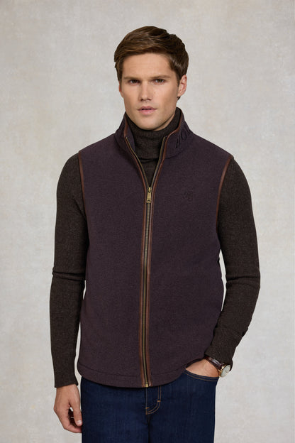 Men's Country Fleece Gilet (Claret)