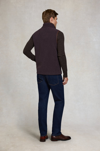 Men's Country Fleece Gilet (Claret)