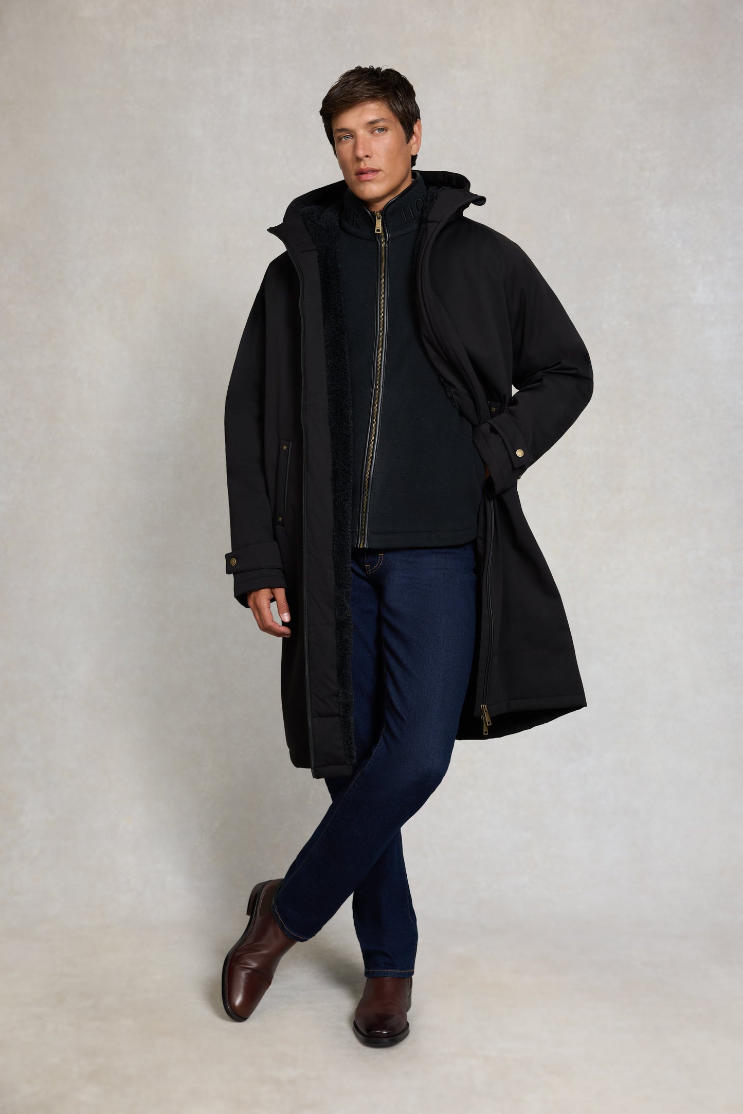 Men's One-Size Waterproof Coat (Black)