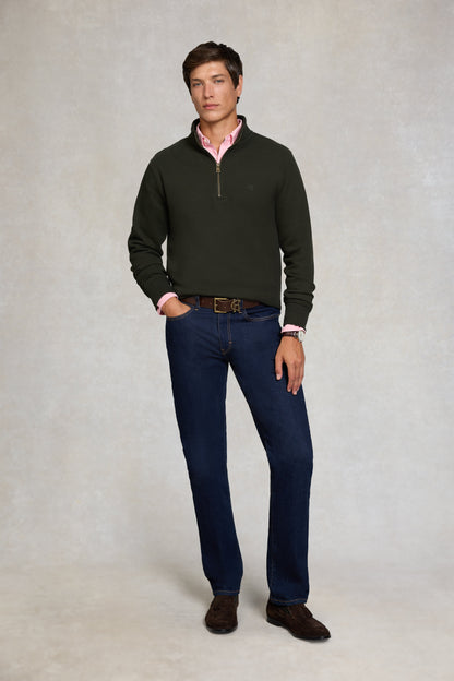 Men's Quarter Zip Sweat (Racing Green)